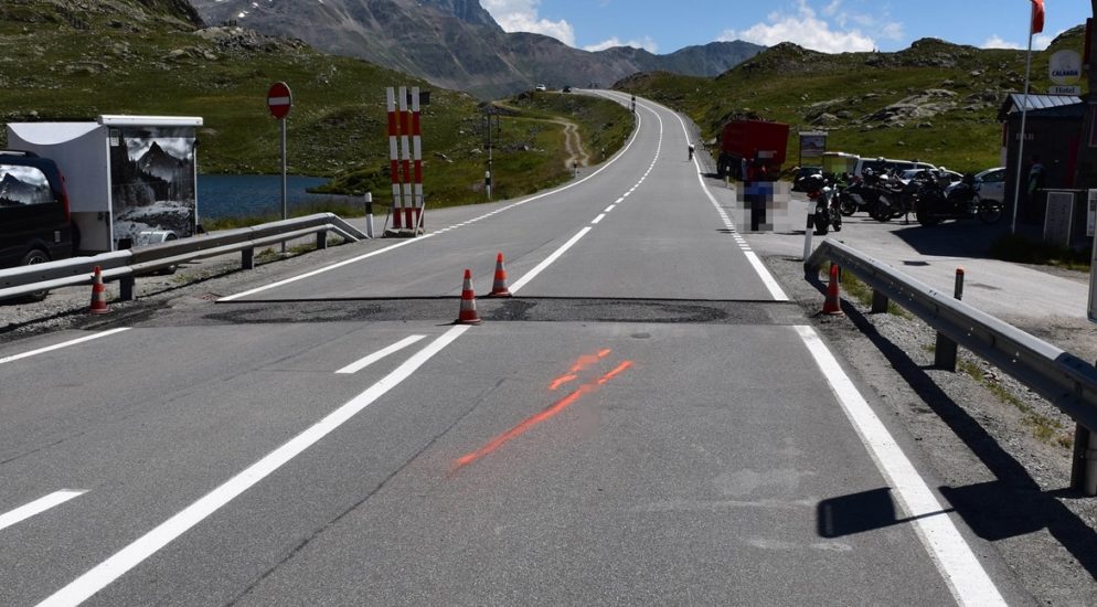 Motorradunfall auf dem Bernina Hospiz in Poschiavo