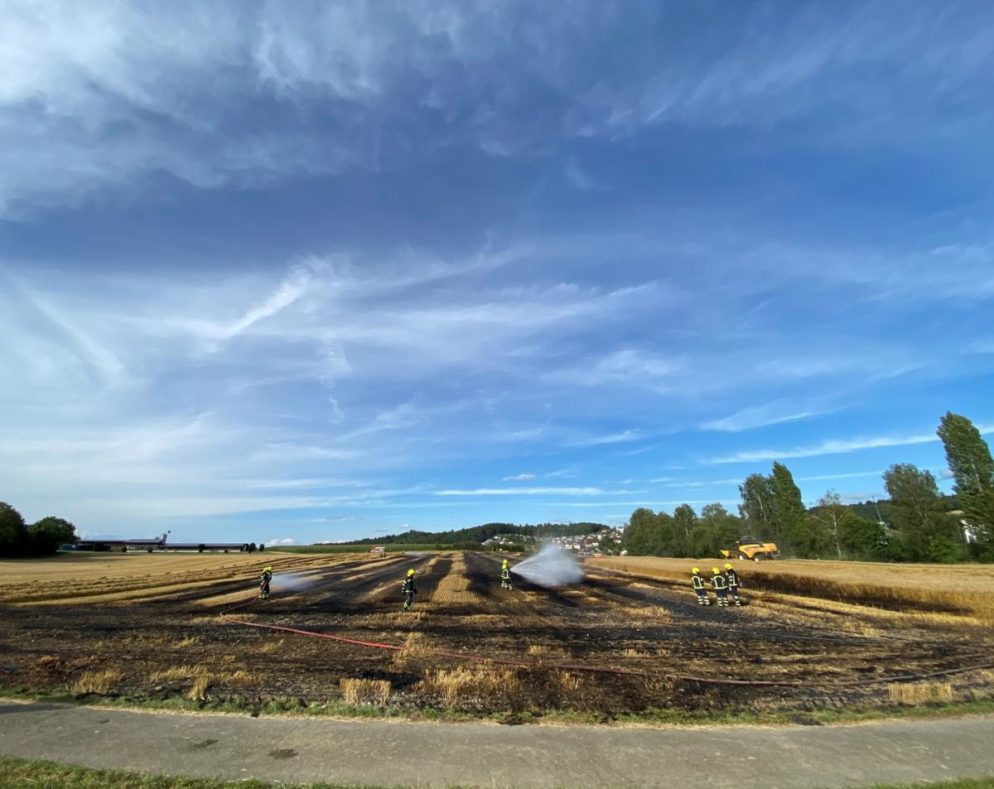 Sarmenstorf AG - Getreidefeld in Brand geraten