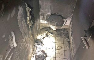 Brand in den öffentlichen Toiletten in Estavayer-le-Lac