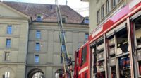Feuerwehreinsatz am Kornhausplatz in Bern BE