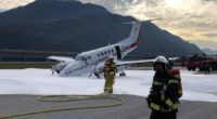 Flugzeug mit defektem Fahrwerk in Sitten gelandet