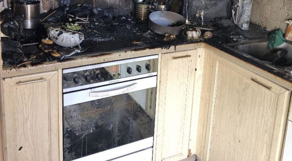 Brandfall in Therwiler Küche