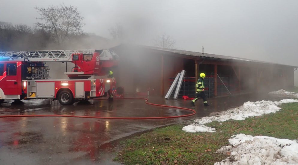 Lagerhalle in Weinfelden TG in Brand geraten