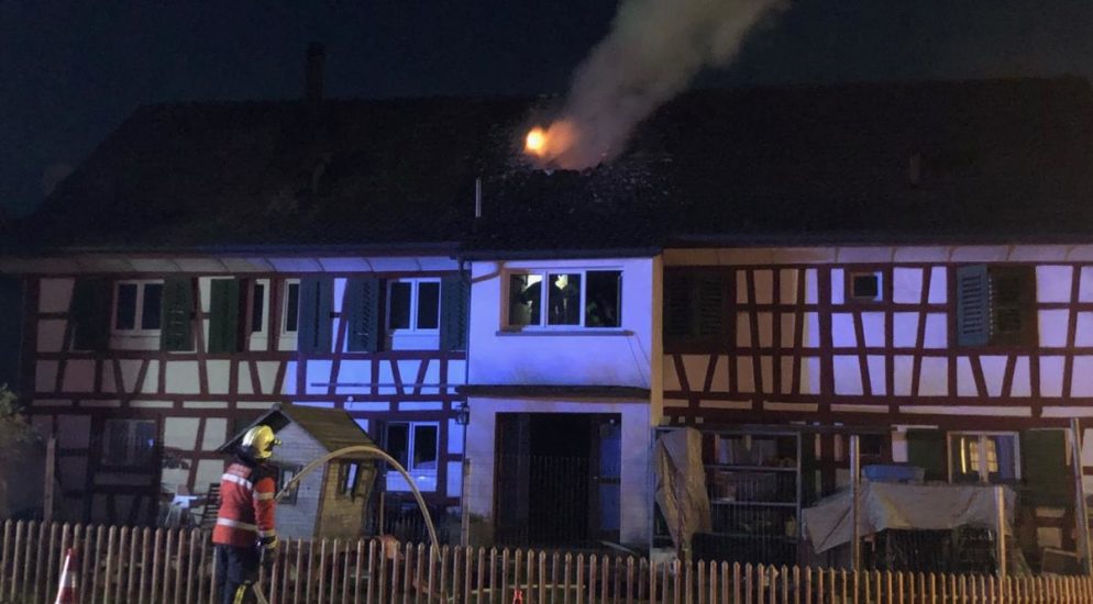 Oberaach: Dachstockbrand in Einfamilienhaus