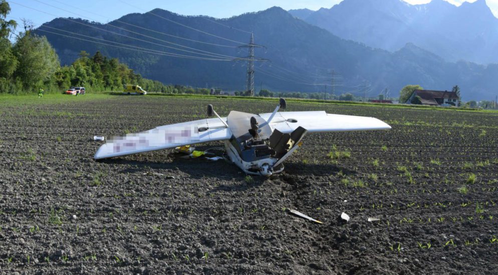 Notlandung in Bad Ragaz: Kleinflugzeug überschlägt sich
