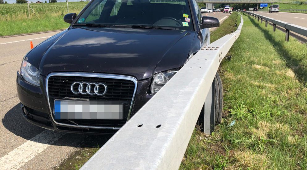 A1, Münchwilen TG: Crash mit Leitplanke auf der Autobahn