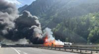 A2, Wassen UR: Gotthard-Strassentunnel mehrere Stunden gesperrt