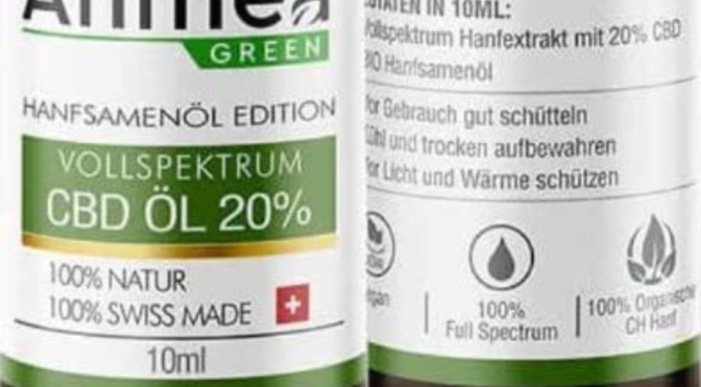 Rückruf Schweiz - CBD-Öl der Firma Ahmea GREEN AG nicht mehr verwenden